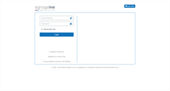 Desktop Screenshot of login.signagelive.com